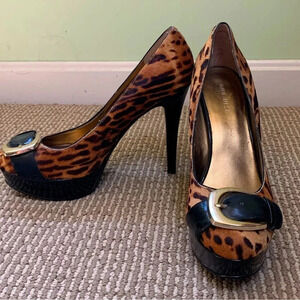 Nine West Cheetah Print Calf Hair Stilettos